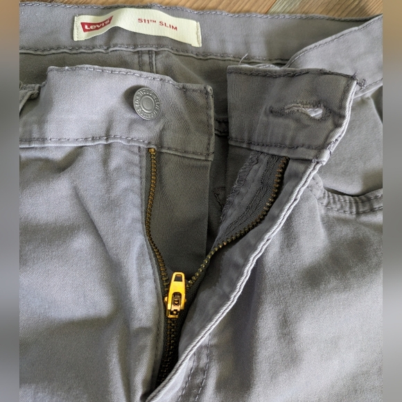 Gray Levi Strauss 511 Slim Denim Shorts 18 Reg 29W Mens Boys - Picture 6 of 12